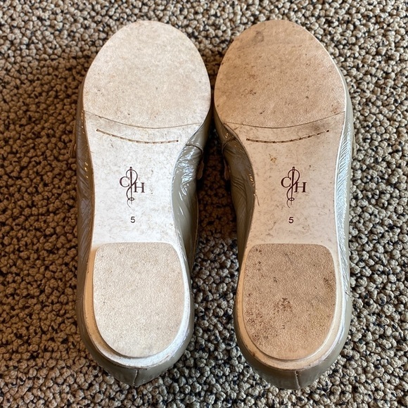 Cole Haan Patent Leather & Leather Loafers Women’s Size 5 in Gray & White EUC - Picture 6 of 9